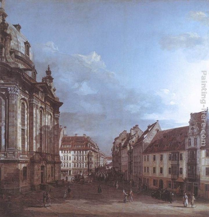 Bernardo Bellotto Dresden, the Frauenkirche and the Rampische Gasse